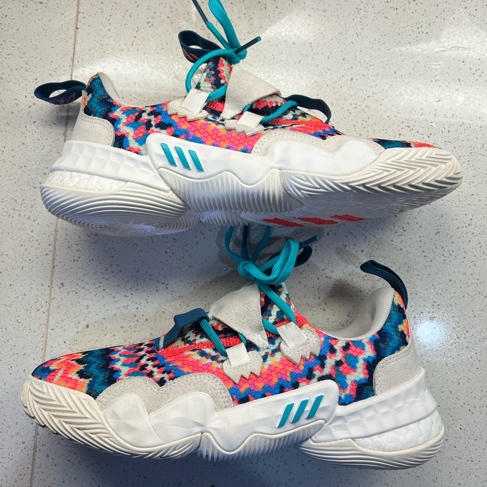 Adidas Trae Young 1 Multi Color White/Green Mens 6.5